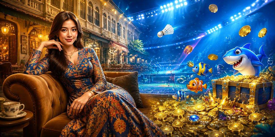 Permainan tembak ikan dengan motif batik di Ipoh